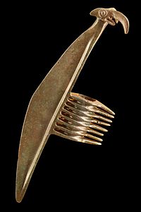 ناچخ با سر قوچ، اواخر هزاره دوم و اوایل هزاره اول قبل از میلاد، املش، ایران، موزه هنرهای زیبای لیون